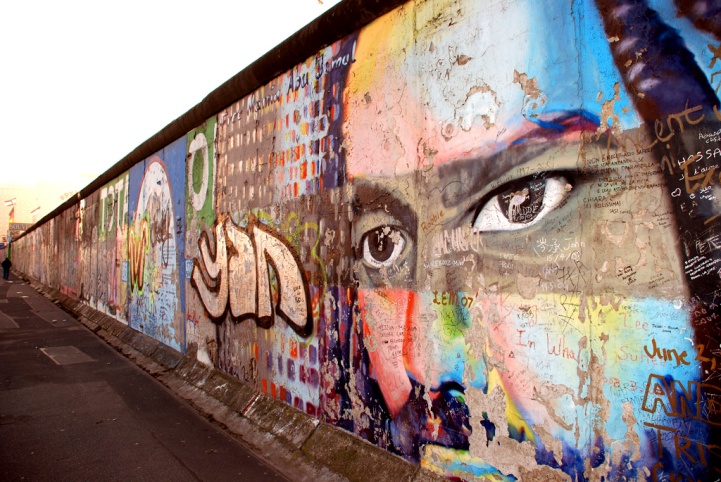 The East Side Gallery in Berlin.  A ever-present monument to the Fall of the Berlin Wall.