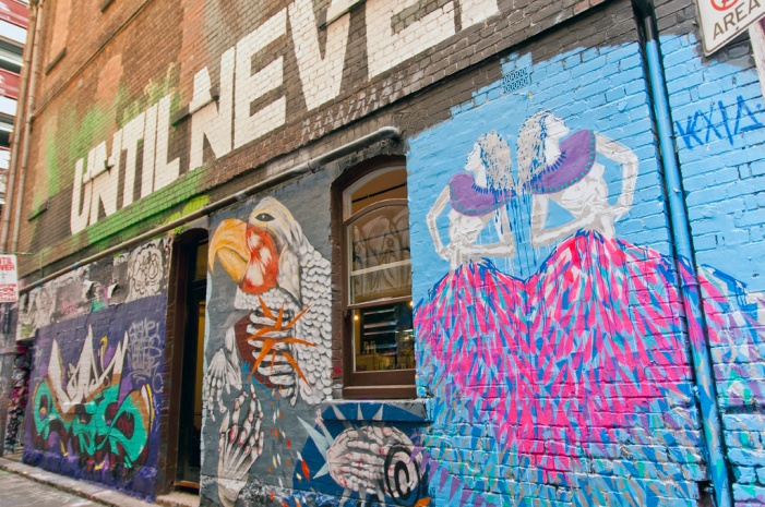Melbourne's Laneways offer visitors an ever changing art gallery of street art.